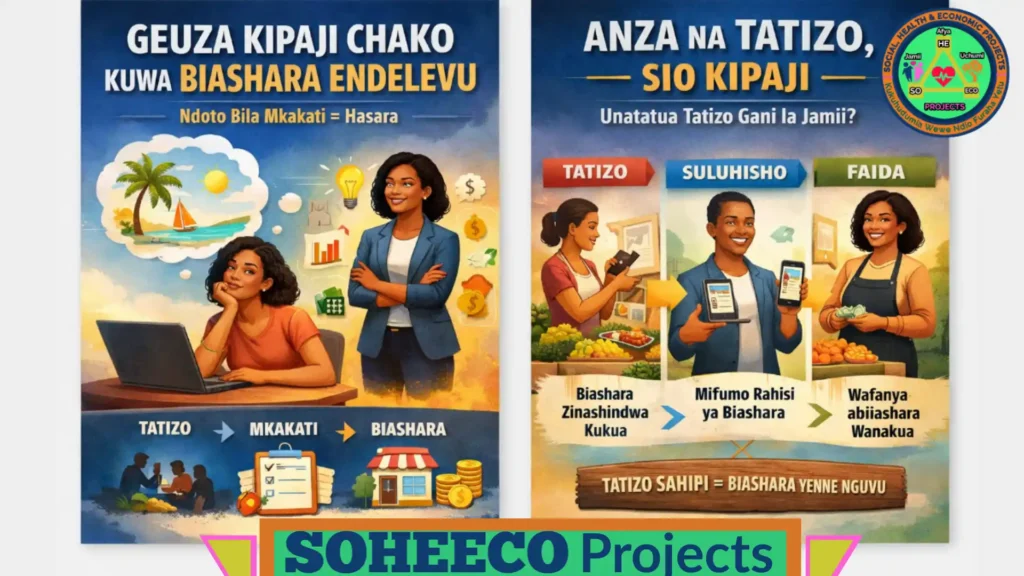 Anza na Tatizo sio Kipaji ili kujenga Biashara Endelevu