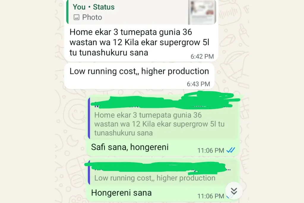 Ushuhuda kuhusu Super Gro